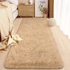 image:imageHOMORE Bedroom Rug 3x5 Black Rugs for Living Room Luxury Fluffy Area Rugs for Indoor Entrance Non Slip Kids Rug for Nursery Girls Boys DormLight Tan