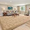 image:imageHOMORE Bedroom Rug 3x5 Black Rugs for Living Room Luxury Fluffy Area Rugs for Indoor Entrance Non Slip Kids Rug for Nursery Girls Boys DormLight Tan
