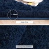 image:imageHOMORE Bedroom Rug 3x5 Black Rugs for Living Room Luxury Fluffy Area Rugs for Indoor Entrance Non Slip Kids Rug for Nursery Girls Boys DormNavy
