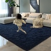 image:imageHOMORE Bedroom Rug 3x5 Black Rugs for Living Room Luxury Fluffy Area Rugs for Indoor Entrance Non Slip Kids Rug for Nursery Girls Boys DormNavy