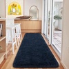 image:imageHOMORE Bedroom Rug 3x5 Black Rugs for Living Room Luxury Fluffy Area Rugs for Indoor Entrance Non Slip Kids Rug for Nursery Girls Boys DormNavy
