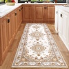 image:imageHOMORE Black Area Rug 5x7 Living Room Rug Washable Rugs for Bedroom  Non Slip Low Pile Vintage Floral Throw Rugs for Dining Room FarmhouseBeige