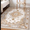 image:imageHOMORE Black Area Rug 5x7 Living Room Rug Washable Rugs for Bedroom  Non Slip Low Pile Vintage Floral Throw Rugs for Dining Room FarmhouseBeige