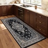 image:imageHOMORE Black Area Rug 5x7 Living Room Rug Washable Rugs for Bedroom  Non Slip Low Pile Vintage Floral Throw Rugs for Dining Room FarmhouseBlack