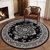 image:imageHOMORE Black Area Rug 5x7 Living Room Rug Washable Rugs for Bedroom  Non Slip Low Pile Vintage Floral Throw Rugs for Dining Room FarmhouseBlack