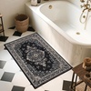 image:imageHOMORE Black Area Rug 5x7 Living Room Rug Washable Rugs for Bedroom  Non Slip Low Pile Vintage Floral Throw Rugs for Dining Room FarmhouseBlack