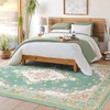 image:imageHOMORE Black Area Rug 5x7 Living Room Rug Washable Rugs for Bedroom  Non Slip Low Pile Vintage Floral Throw Rugs for Dining Room FarmhouseGreen