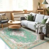 image:imageHOMORE Black Area Rug 5x7 Living Room Rug Washable Rugs for Bedroom  Non Slip Low Pile Vintage Floral Throw Rugs for Dining Room FarmhouseGreen
