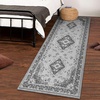 image:imageHOMORE Black Area Rug 5x7 Living Room Rug Washable Rugs for Bedroom  Non Slip Low Pile Vintage Floral Throw Rugs for Dining Room FarmhouseGrey