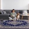 image:imageHOMORE Black Area Rug 5x7 Living Room Rug Washable Rugs for Bedroom  Non Slip Low Pile Vintage Floral Throw Rugs for Dining Room FarmhouseNavy Blue