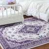 image:imageHOMORE Black Area Rug 5x7 Living Room Rug Washable Rugs for Bedroom  Non Slip Low Pile Vintage Floral Throw Rugs for Dining Room FarmhousePurple