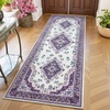 image:imageHOMORE Black Area Rug 5x7 Living Room Rug Washable Rugs for Bedroom  Non Slip Low Pile Vintage Floral Throw Rugs for Dining Room FarmhousePurple