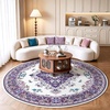image:imageHOMORE Black Area Rug 5x7 Living Room Rug Washable Rugs for Bedroom  Non Slip Low Pile Vintage Floral Throw Rugs for Dining Room FarmhousePurple