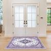 image:imageHOMORE Black Area Rug 5x7 Living Room Rug Washable Rugs for Bedroom  Non Slip Low Pile Vintage Floral Throw Rugs for Dining Room FarmhousePurple