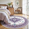 image:imageHOMORE Black Area Rug 5x7 Living Room Rug Washable Rugs for Bedroom  Non Slip Low Pile Vintage Floral Throw Rugs for Dining Room FarmhousePurple