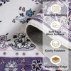 image:imageHOMORE Black Area Rug 5x7 Living Room Rug Washable Rugs for Bedroom  Non Slip Low Pile Vintage Floral Throw Rugs for Dining Room FarmhousePurple