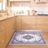 image:imageHOMORE Black Area Rug 5x7 Living Room Rug Washable Rugs for Bedroom  Non Slip Low Pile Vintage Floral Throw Rugs for Dining Room FarmhousePurple