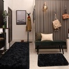 image:imageHOMORE Black Rug for Bedroom 4x6 Area Rugs for Kids Room Non Slip Dorm Rug  Shaggy Fluffy Furry Carpet for Living RoomSuper Soft Gothic Rug for Home DecorBlack