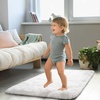 image:imageHOMORE Black Rug for Bedroom 4x6 Area Rugs for Kids Room Non Slip Dorm Rug  Shaggy Fluffy Furry Carpet for Living RoomSuper Soft Gothic Rug for Home DecorIvory