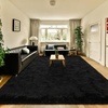 image:imageHOMORE Black Rug for Bedroom 4x6 Area Rugs for Kids Room Non Slip Dorm Rug  Shaggy Fluffy Furry Carpet for Living RoomSuper Soft Gothic Rug for Home DecorBlack