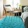 image:imageHOMORE Black Rug for Bedroom 4x6 Area Rugs for Kids Room Non Slip Dorm Rug  Shaggy Fluffy Furry Carpet for Living RoomSuper Soft Gothic Rug for Home DecorTurquoise Blue
