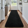 image:imageHOMORE Black Rug for Bedroom 4x6 Area Rugs for Kids Room Non Slip Dorm Rug  Shaggy Fluffy Furry Carpet for Living RoomSuper Soft Gothic Rug for Home DecorBlack