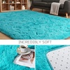 image:imageHOMORE Black Rug for Bedroom 4x6 Area Rugs for Kids Room Non Slip Dorm Rug  Shaggy Fluffy Furry Carpet for Living RoomSuper Soft Gothic Rug for Home DecorTurquoise Blue