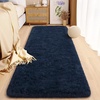 image:imageHOMORE Black Rug for Bedroom 4x6 Area Rugs for Kids Room Non Slip Dorm Rug  Shaggy Fluffy Furry Carpet for Living RoomSuper Soft Gothic Rug for Home DecorNavy