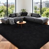 image:imageHOMORE Black Rug for Bedroom 4x6 Area Rugs for Kids Room Non Slip Dorm Rug  Shaggy Fluffy Furry Carpet for Living RoomSuper Soft Gothic Rug for Home DecorBlack
