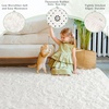 image:imageHOMORE Black Rug for Bedroom 4x6 Area Rugs for Kids Room Non Slip Dorm Rug  Shaggy Fluffy Furry Carpet for Living RoomSuper Soft Gothic Rug for Home DecorIvory
