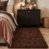 image:imageHOMORE Black Rug for Bedroom 4x6 Area Rugs for Kids Room Non Slip Dorm Rug  Shaggy Fluffy Furry Carpet for Living RoomSuper Soft Gothic Rug for Home DecorBrown