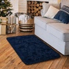 image:imageHOMORE Black Rug for Bedroom 4x6 Area Rugs for Kids Room Non Slip Dorm Rug  Shaggy Fluffy Furry Carpet for Living RoomSuper Soft Gothic Rug for Home DecorNavy
