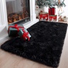 image:imageHOMORE Black Rug for Bedroom 4x6 Area Rugs for Kids Room Non Slip Dorm Rug  Shaggy Fluffy Furry Carpet for Living RoomSuper Soft Gothic Rug for Home DecorBlack