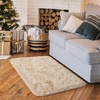 image:imageHOMORE Black Rug for Bedroom 4x6 Area Rugs for Kids Room Non Slip Dorm Rug  Shaggy Fluffy Furry Carpet for Living RoomSuper Soft Gothic Rug for Home DecorLight Tan