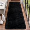 image:imageHOMORE Black Rug for Bedroom 4x6 Area Rugs for Kids Room Non Slip Dorm Rug  Shaggy Fluffy Furry Carpet for Living RoomSuper Soft Gothic Rug for Home DecorBlack