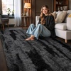 image:imageHOMORE Black Rug for Bedroom 4x6 Area Rugs for Kids Room Non Slip Dorm Rug  Shaggy Fluffy Furry Carpet for Living RoomSuper Soft Gothic Rug for Home DecorBlack and Grey