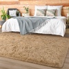image:imageHOMORE Black Rug for Bedroom 4x6 Area Rugs for Kids Room Non Slip Dorm Rug  Shaggy Fluffy Furry Carpet for Living RoomSuper Soft Gothic Rug for Home DecorLight Tan