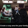 image:imageHOMORE Black Rug for Bedroom 4x6 Area Rugs for Kids Room Non Slip Dorm Rug  Shaggy Fluffy Furry Carpet for Living RoomSuper Soft Gothic Rug for Home DecorBlack