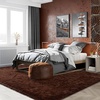 image:imageHOMORE Black Rug for Bedroom 4x6 Area Rugs for Kids Room Non Slip Dorm Rug  Shaggy Fluffy Furry Carpet for Living RoomSuper Soft Gothic Rug for Home DecorBrown