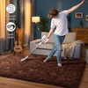 image:imageHOMORE Black Rug for Bedroom 4x6 Area Rugs for Kids Room Non Slip Dorm Rug  Shaggy Fluffy Furry Carpet for Living RoomSuper Soft Gothic Rug for Home DecorBrown