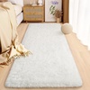 image:imageHOMORE Black Rug for Bedroom 4x6 Area Rugs for Kids Room Non Slip Dorm Rug  Shaggy Fluffy Furry Carpet for Living RoomSuper Soft Gothic Rug for Home DecorIvory