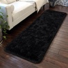 image:imageHOMORE Black Rug for Bedroom 4x6 Area Rugs for Kids Room Non Slip Dorm Rug  Shaggy Fluffy Furry Carpet for Living RoomSuper Soft Gothic Rug for Home DecorBlack