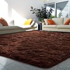 image:imageHOMORE Black Rugs for Living Room 5x8 Area Rugs for Bedroom Fluffy Furry Rug for Kids Room Large Shaggy Rug for Teen Boys Girls Room Big Fuzzy Carpet for Dorm Home Decor  Modern Luxury Fluffy Soft and Comfy Carpet for Boys Girls Nursery RoomBrown
