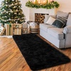 image:imageHOMORE Black Rugs for Living Room 5x8 Area Rugs for Bedroom Fluffy Furry Rug for Kids Room Large Shaggy Rug for Teen Boys Girls Room Big Fuzzy Carpet for Dorm Home Decor  Modern Luxury Fluffy Soft and Comfy Carpet for Boys Girls Nursery RoomBlack