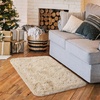 image:imageHOMORE Black Rugs for Living Room 5x8 Area Rugs for Bedroom Fluffy Furry Rug for Kids Room Large Shaggy Rug for Teen Boys Girls Room Big Fuzzy Carpet for Dorm Home Decor  Modern Luxury Fluffy Soft and Comfy Carpet for Boys Girls Nursery RoomLight Tan