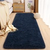 image:imageHOMORE Black Rugs for Living Room 5x8 Area Rugs for Bedroom Fluffy Furry Rug for Kids Room Large Shaggy Rug for Teen Boys Girls Room Big Fuzzy Carpet for Dorm Home Decor  Modern Luxury Fluffy Soft and Comfy Carpet for Boys Girls Nursery RoomNavy