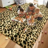 image:imageHOMORE Fluffy Leopard Rug4x6 Cheetah Rugs for Bedroom Living Room  Western Rugs Non Slip Backing Soft Leopard Print Rug for Kids Room DormBlack and KhakiBlackKhaki
