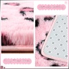 image:imageHOMORE Fluffy Leopard Rug4x6 Cheetah Rugs for Bedroom Living Room  Western Rugs Non Slip Backing Soft Leopard Print Rug for Kids Room DormBlack and KhakiPink