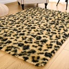 image:imageHOMORE Fluffy Leopard Rug4x6 Cheetah Rugs for Bedroom Living Room  Western Rugs Non Slip Backing Soft Leopard Print Rug for Kids Room DormBlack and KhakiBlackKhaki