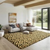 image:imageHOMORE Fluffy Leopard Rug4x6 Cheetah Rugs for Bedroom Living Room  Western Rugs Non Slip Backing Soft Leopard Print Rug for Kids Room DormBlack and KhakiBlackKhaki